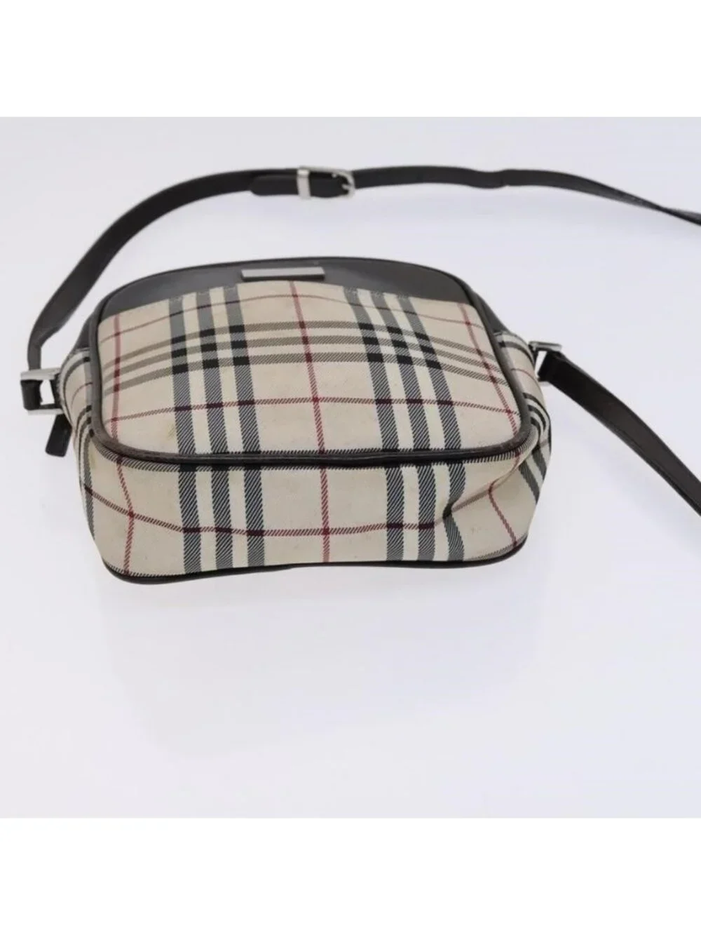 Authentic BURBERRY Nova Check Shoulder Bag Canvas Beige - Picture 12 of 16